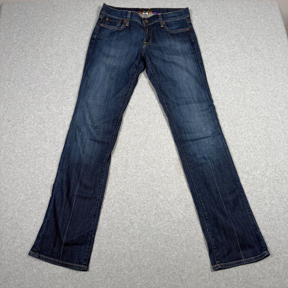 Lucky Brand Vintage 90s Sundown Straight Jeans 6/28 Dark Blue Denim Made in USA